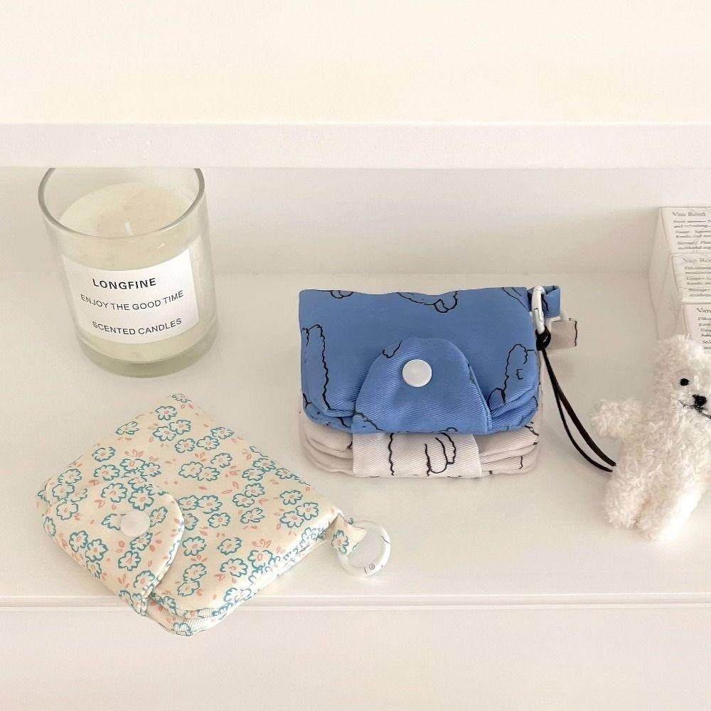 กระเป๋าสตางค์พิมพ์ลายดอกไม้น่ารักสไตล์เกาหลี ทำจากผ้าใบ เหมาะสำหรับนักเรียนพกพา - รูปที่ 5