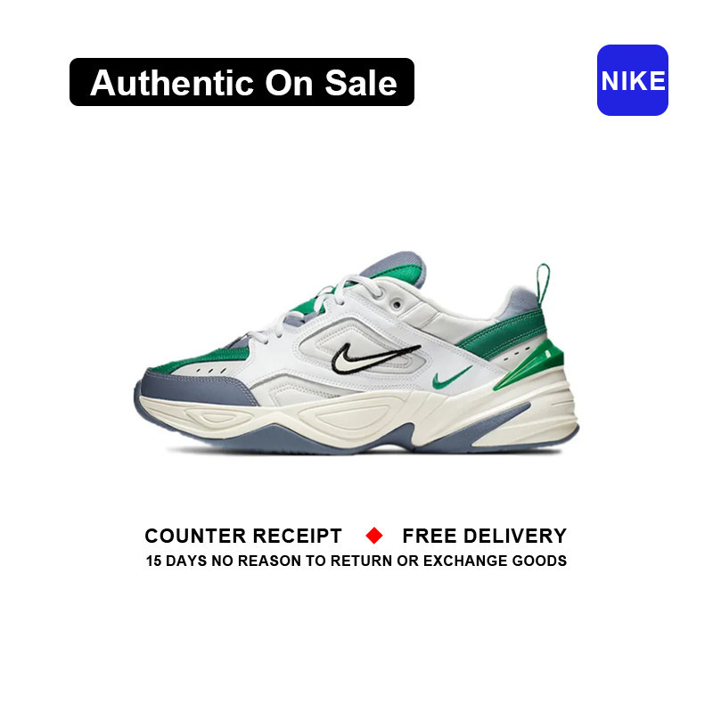 ใหม่และแท้ Nike M2K Tekno " Grey Green " รองเท้ากีฬา AV4789 - 009 รับประกัน 1 ปี