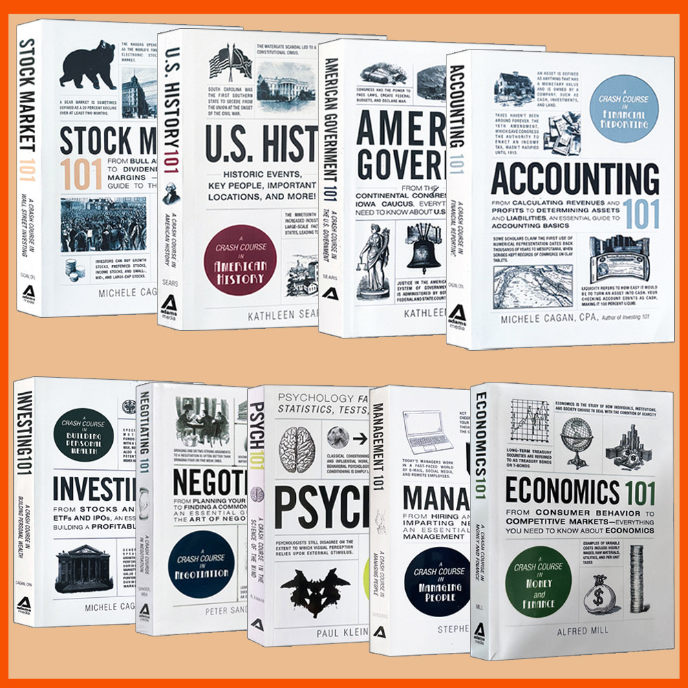 (เวอร์ชันภาษาอังกฤษ) 101 Book Series (Accounting,American Government 101,Stock Market,Investing,Mana
