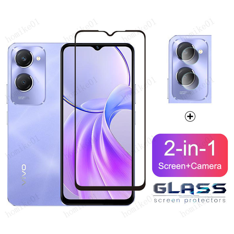 Vivo Y28s กระจกนิรภัยสําหรับ Vivo Y28 Y18 Y38 Y36 Y76 Y27s Y17s Y16 Y03 Y02 Y02s Y02T Y02A V27 V29 V30 Pro V30 Pro V27e V29 V30 Pro V30 5G กล้องเลนส์ 5G 5G คลุมทั้งหมดกล้อง