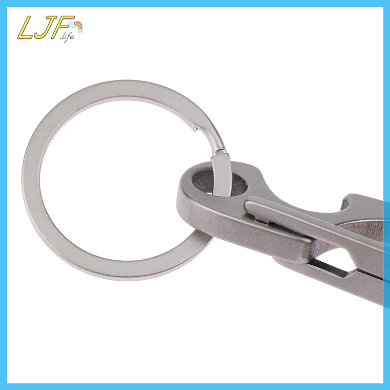LJF 1 PC ไทเทเนียม Carabiner Multi-function พวงกุญแจ OutdoorWaist Chain แหวนหัวเข็มขัดที่เปิดขวดเบียร์เครื่องมือ TH ราคา ถูกที่สุด ดีลบีเคเค แกลเลอรีภาพที่ 7