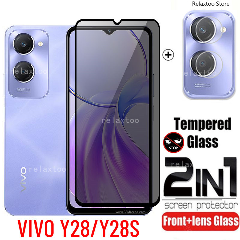 Vivo Y28s 5G 2024 2in1 ความเป็นส่วนตัวฟิล์มกระจกนิรภัยสําหรับ Vivo Y28s Y28 Y18 VivoY28S SY 28S 4G 5