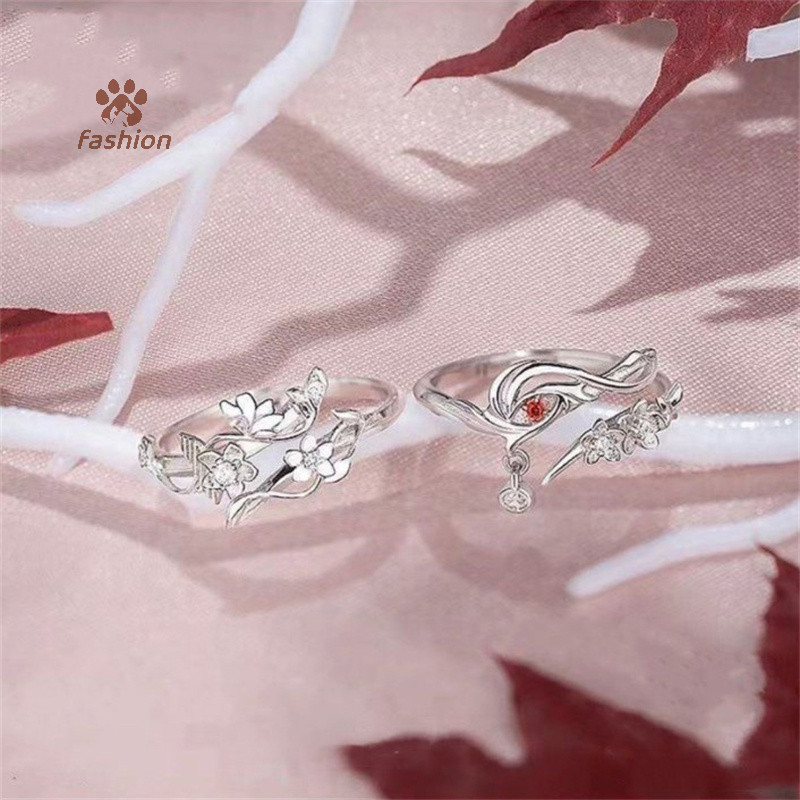 [แฟชั่น] อะนิเมะ Tian Guan Ci Fu แหวน Heaven คําอวยพรอย่างเป็นทางการ Hua Cheng Xie Lian ปรับ Unisex แหวนคู่เครื่องประดับของขวัญ {TH}