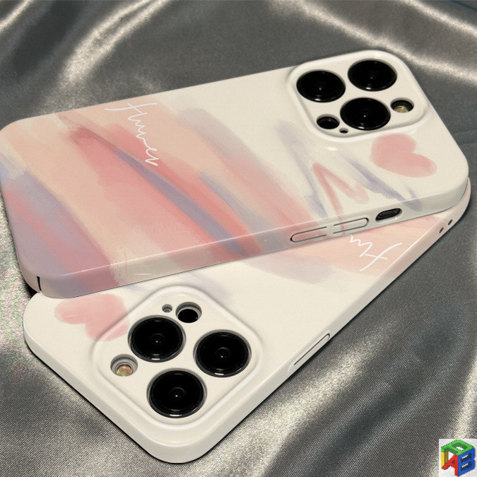 Feilin Love Contrast Color Graffiti สําหรับ Apple 15promax เคสโทรศัพท์ Iphone13 14plus รวมทุกอย่าง 12/11pro/7/8Plus/XS เคสแข็งแบบรวมทุกอย่าง