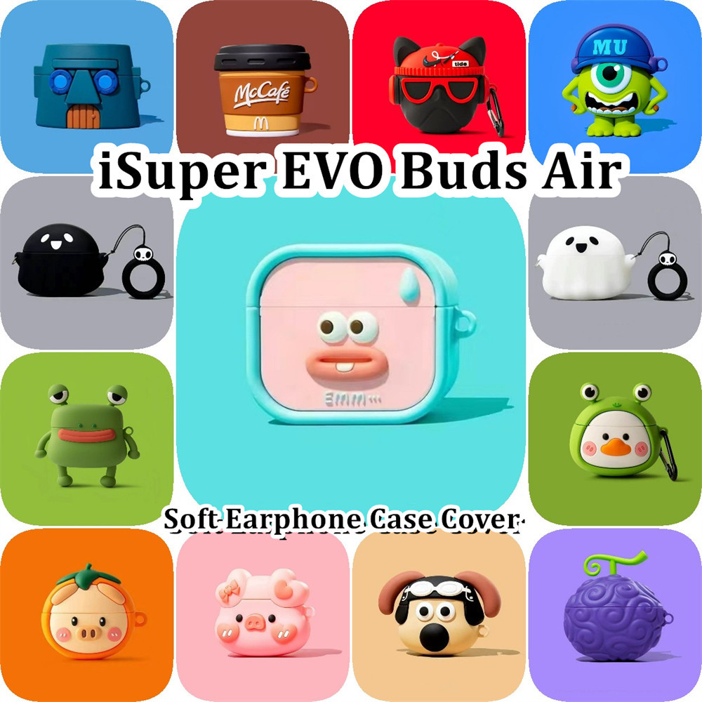 In Stock สําหรับ iSuper EVO Buds Air Case การ์ตูนอินเทรนด์ซิลิโคนอ่อนนุ่มหูฟังกรณีปลอก NO.1