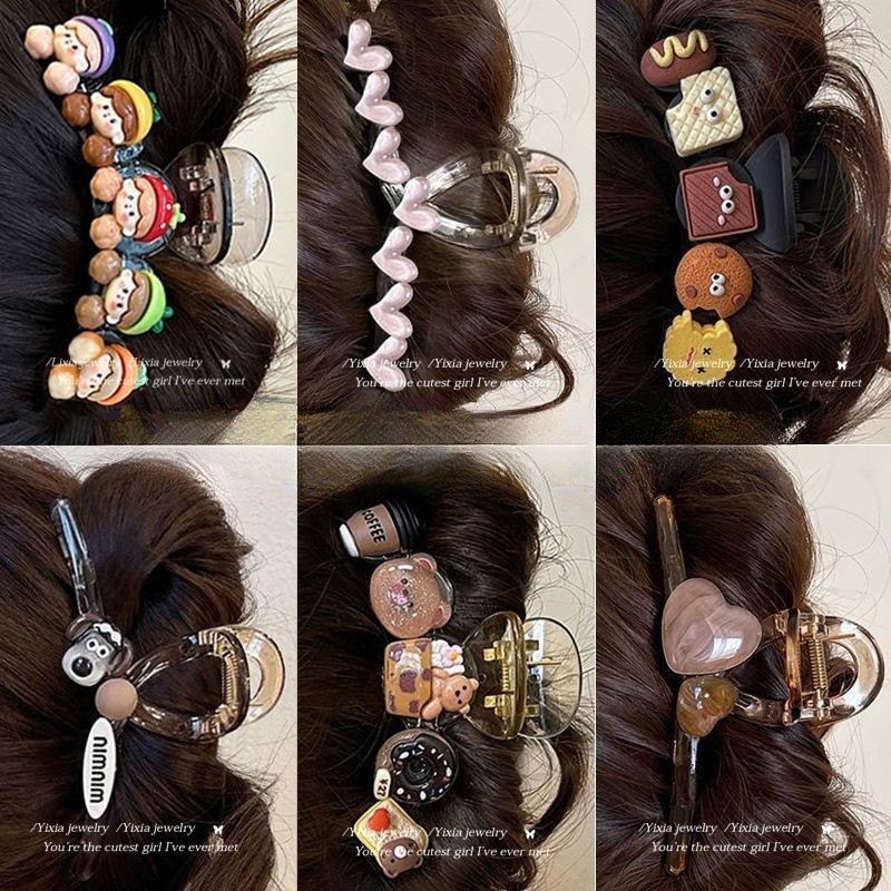 คลิปจับการ์ตูนระดับไฮเอนด์ปริมาณผมขนาดใหญ่มากขึ้น 2024 สไตล์ใหม่สุภาพสตรีฉลามคว้าคลิป