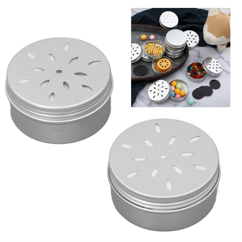 สุนัขกลิ่นการฝึกอบรมกล่องต้านทานกัดอลูมิเนียม Jar จมูกคอนเทนเนอร์ทํางาน Hollow Hole ฝาปิด 10 ชิ้นสํา