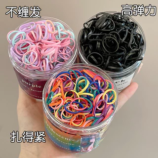 500 ชิ้น/เซ็ต (พร้อมกล่อง) เชือกผูกผมแบบใช้แล้วทิ้งสําหรับเด็กแฟชั่นเกาหลีสีลูกกวาดยืดหยุ่นสูงเด็กสาวยางรัดเครื่องประดับผม