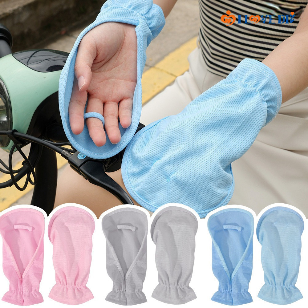 ถุงมือขับรถ ผ้าเรยอน กันแดด ระบายอากาศ ป้องกันรังสียูวี กันลื่น เหมาะกับฤดูร้อน สําหรับผู้หญิง