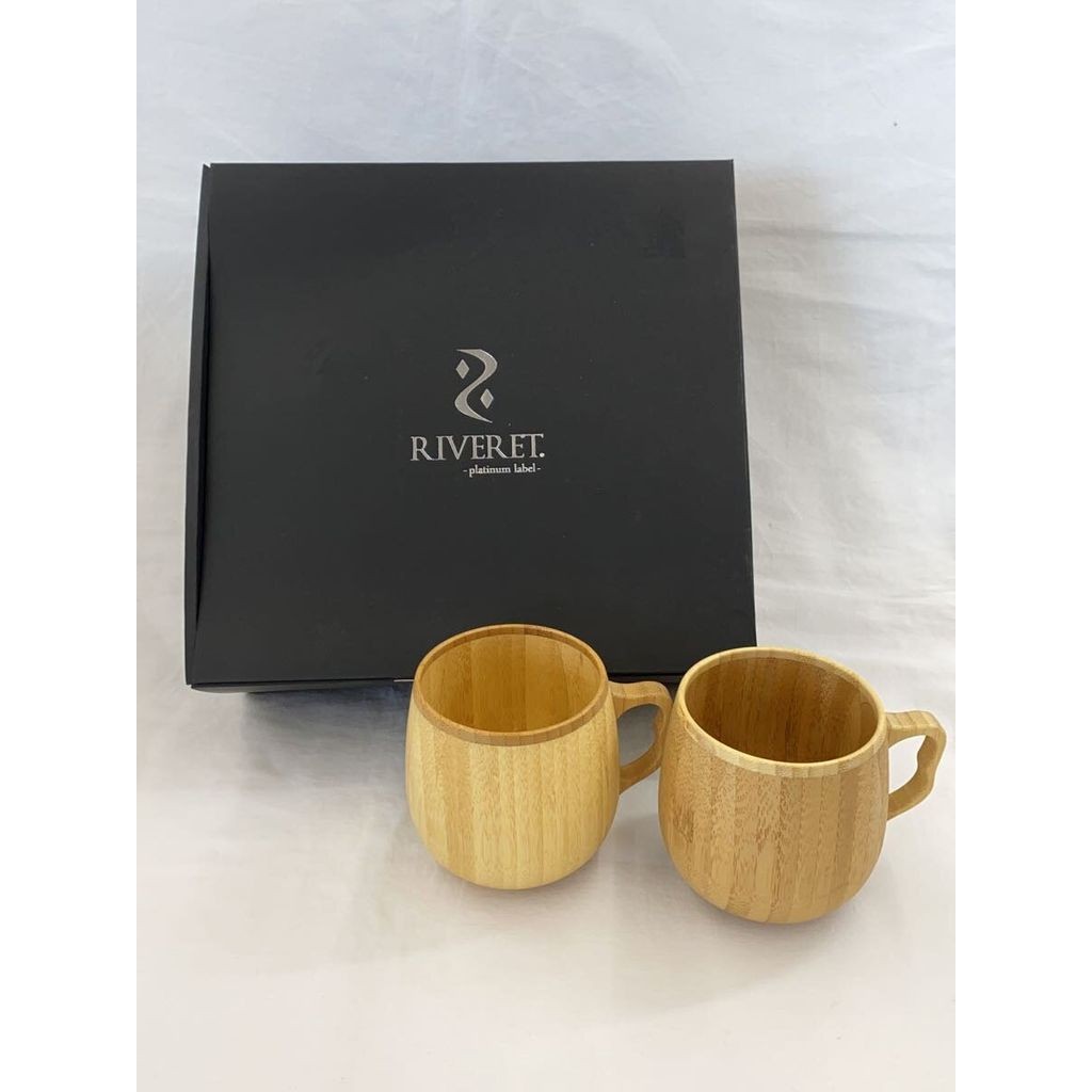 Setto RIVER Riveret Western Tableware แก้วไม้อื่นเครื่องล้างจานปลอดภัย 2 ชิ้นชุด BEG ส่งตรงจากญี่ปุ่