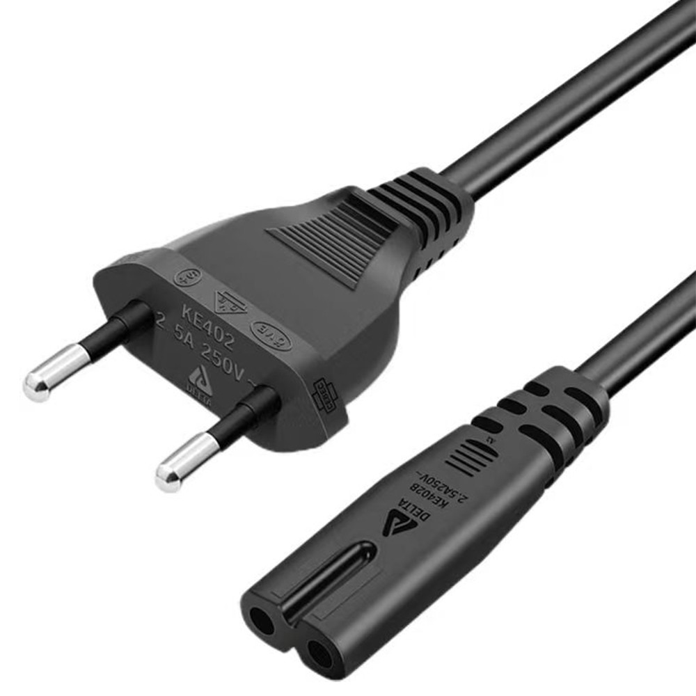 Eu Power Cable 2 Porng สายไฟ C7 รูป 8 ยูโรสายไฟสําหรับ Samsung LG Sony TV Monitor แหล่งจ่ายไฟ PS3 XBox Charger