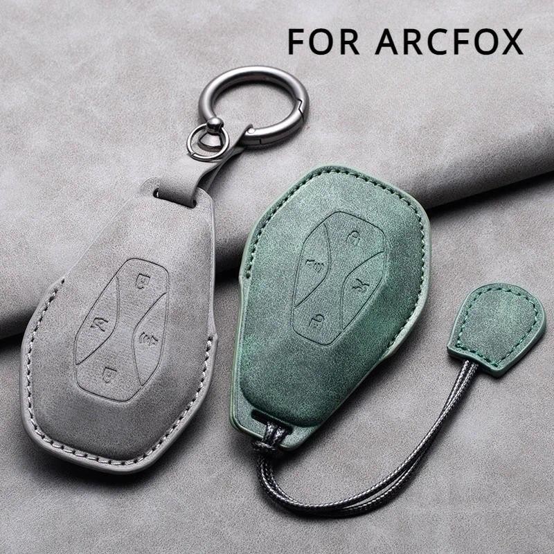 กุญแจรถสําหรับ Arcfox Alpha S Alpha T αS αT GT ECF Arcfox-7 หนังฝาครอบกุญแจรถสําหรับ Arcfox