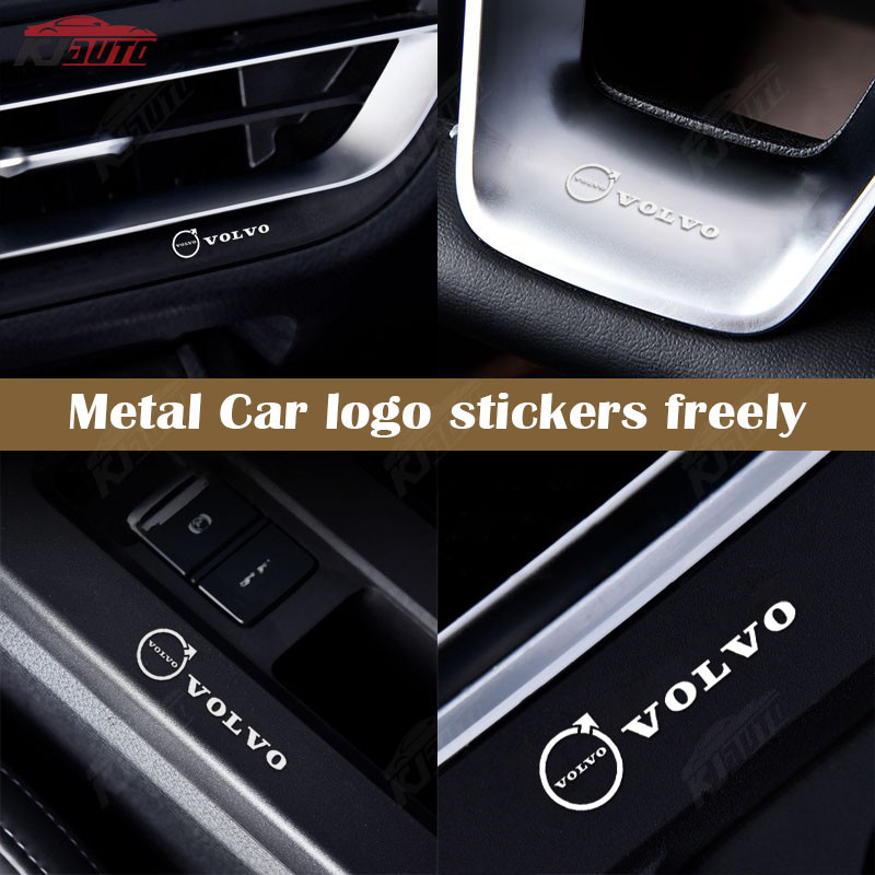 4 ชิ้น Volvo โลหะโลโก้รถสติกเกอร์ที่สวยงามป้ายอุปกรณ์ตกแต่งรถยนต์สําหรับ 240 XC40 XC60 XC90 S40 S60 S80 S90 V40 V60 V90
