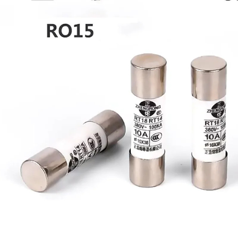 Rt14-20 ฐานฟิวส์ 10 * 38 R015 ฟิวส์ RT14 RT18 ฝาปิดทรงกระบอก ฟิวส์แกน 10X38 ฟิวส์ 380V