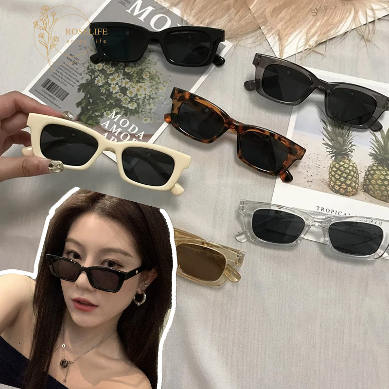 Roselife Jennie Cat Eye แว่นตากันแดดแฟชั่นกลางแจ้งป้องกันรังสีแว่นตา Unisex แว่นตา Shades