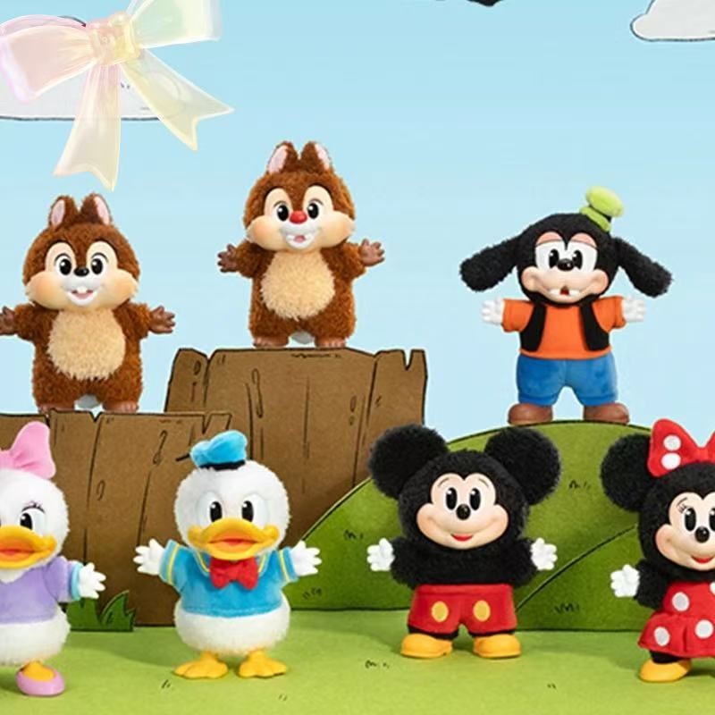 Mickey Family Cute Together Keychain Series Figures