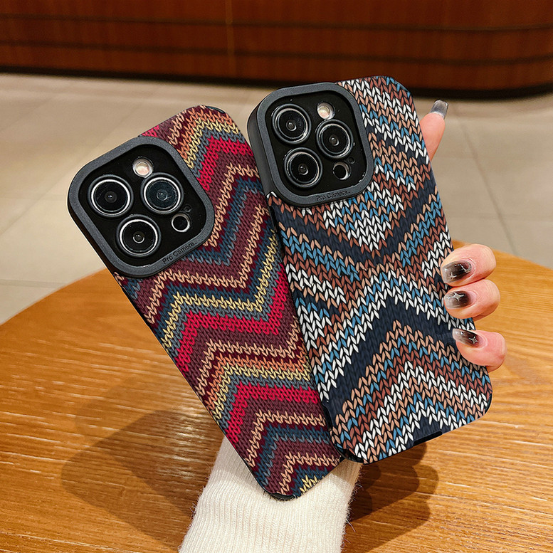ปลอกหนังสําหรับiPhone 17 Air 16E 16 15 14 13 12 11 Pro X XR Xs Max 7 8 6 6S Plus Insสไตล์Splicing Stripeซิลิโคนอ่อนนุ่มTPUกรณีปกหลัง | HN B299