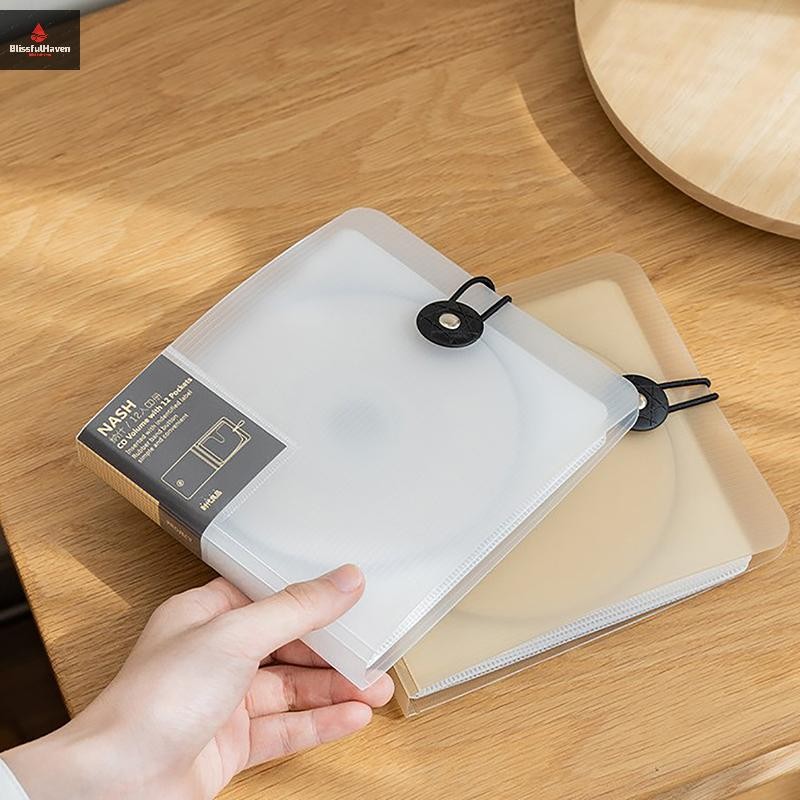 Cod สีโปร่งใสแผ่นดิสก์พลาสติก CD Case DVD Holder กระเป๋าสตางค์กระเป๋าเก็บกระเป๋ากล่อง CD DVD อัลบั้มกล่องกรณีพร้อมหัวเข็มขัดใหม่