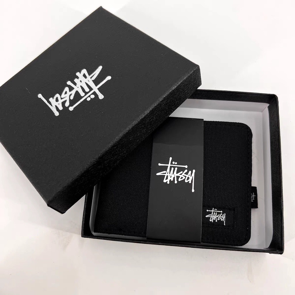 Stussy Minimalist Two Fold Short Wallet with Box Men