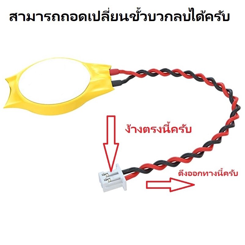 ถ่าน BIOS Notebook (ใหญ่) 2Pin ใหญ่ For SONY (เขียว) 2.4V 15mah  ราคาถูก