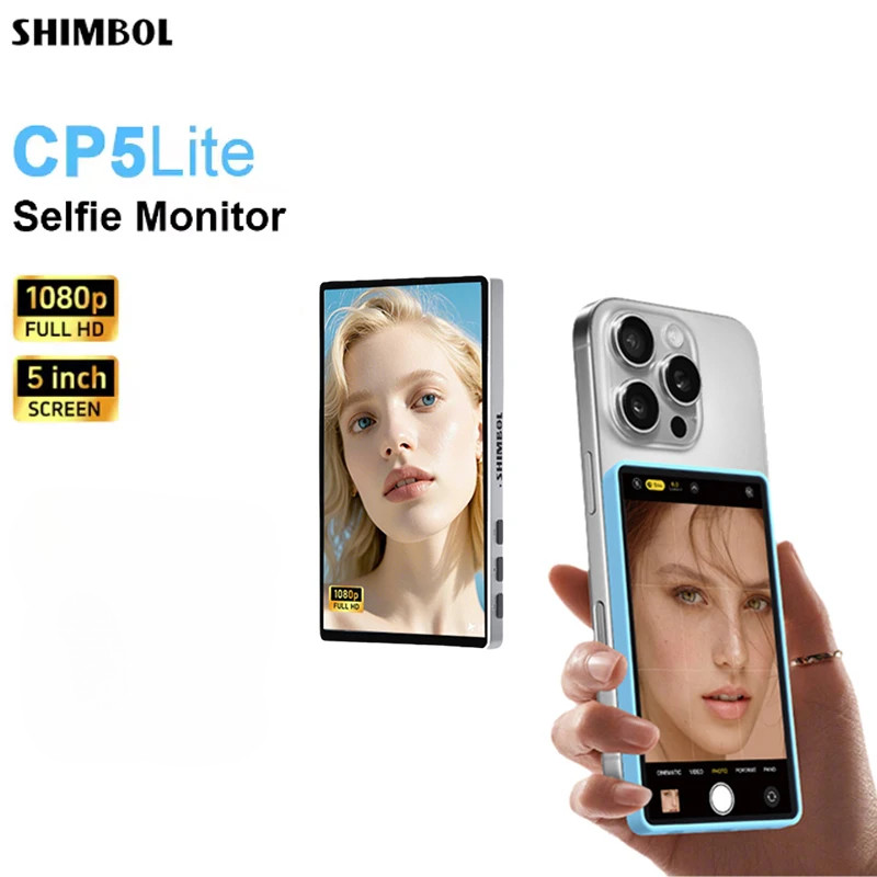 Shimbol CP5 Lite 5 "Vlog Selfie โทรศัพท์หน้าจอ 1080P FHD โทรศัพท์กล้องด้านหลัง Selfie Monitor