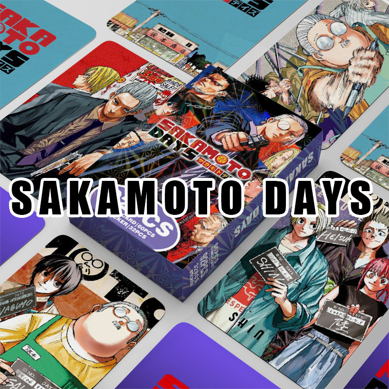 แฟลชการ์ด 92 ชิ้น SAKAMOTO DAYS การ์ดโฮโลแกรม SAKAMOTO Photocard พร้อมสติ๊กเกอร์