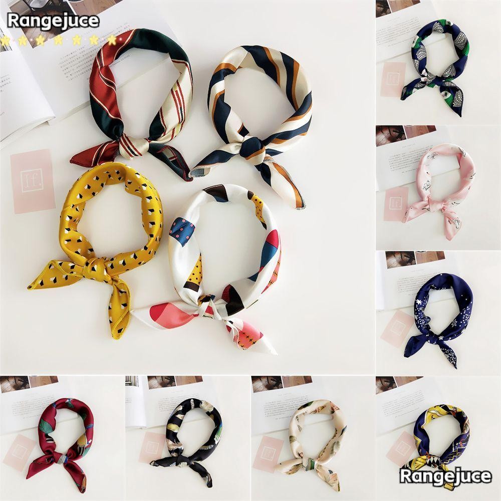 Rangejuce Square Scarf Fashion Small Vintage Women Hair Tie Band