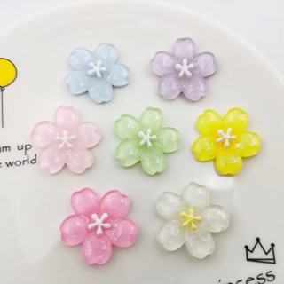 100 ชิ้นในสต็อก อุปกรณ์ DIY เคสโทรศัพท์ครีม คลิปผม ดอกไม้ห้า…