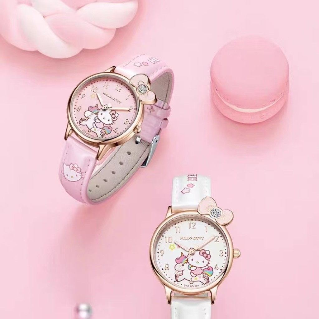 SANRIO ซานริโอ น่ารักการ์ตูนสีดําข้าว ทํานอง รูปแบบสายรัดซิลิโคนนักเรียนนาฬิกากันน้ํา - รูปที่ 3