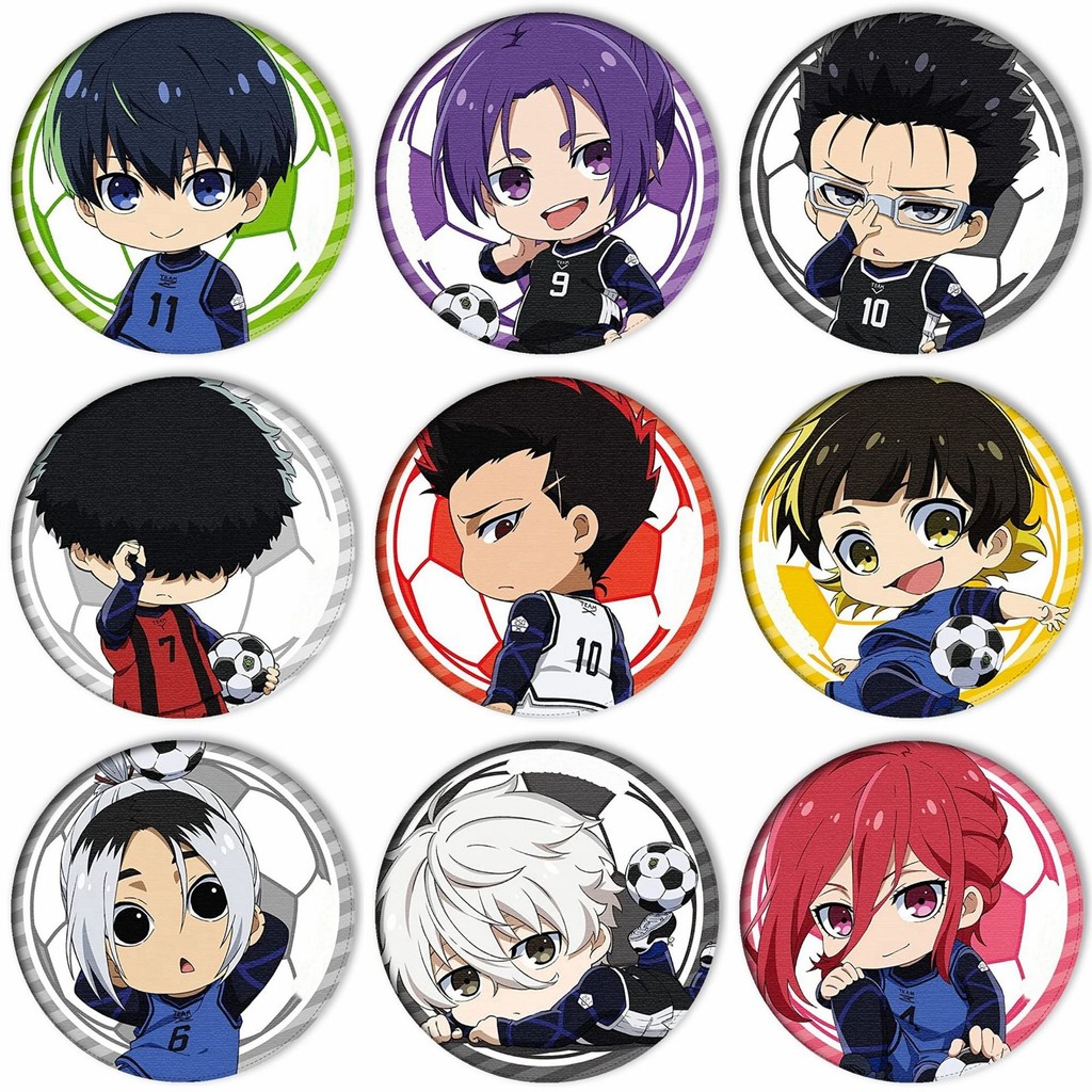อะนิเมะ Blue Lock Seishiro Nagi Isagi Yoichi น่ารักป้ายปุ่มเข็มกลัด Pins คอสเพลย์คอลเลกชันของเล่นกระเป๋าตกแต่งของขวัญ