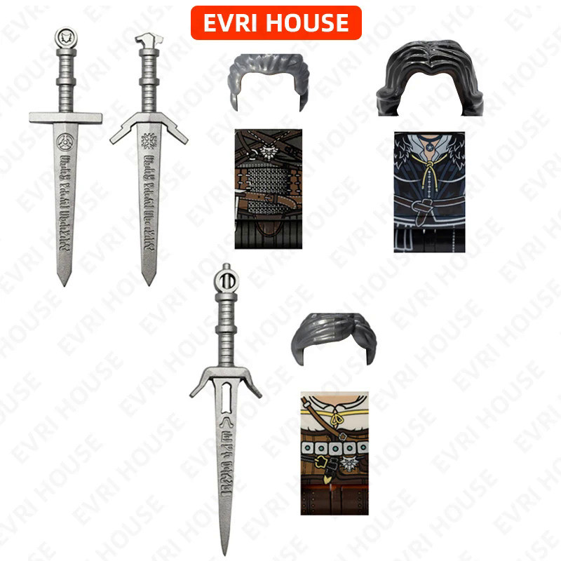 Video Games Mini Action Figures Bricks Geralt Ciri Movies Assembly Building Blocks Toys for Children