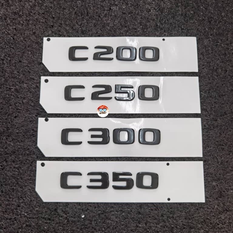 Mercedes Benz AMG โลโก้ AMG Emblem C200 C250 C300 C350 Silver Gloss Black Logoauto ชิ้นส่วนตกแต่งรถย