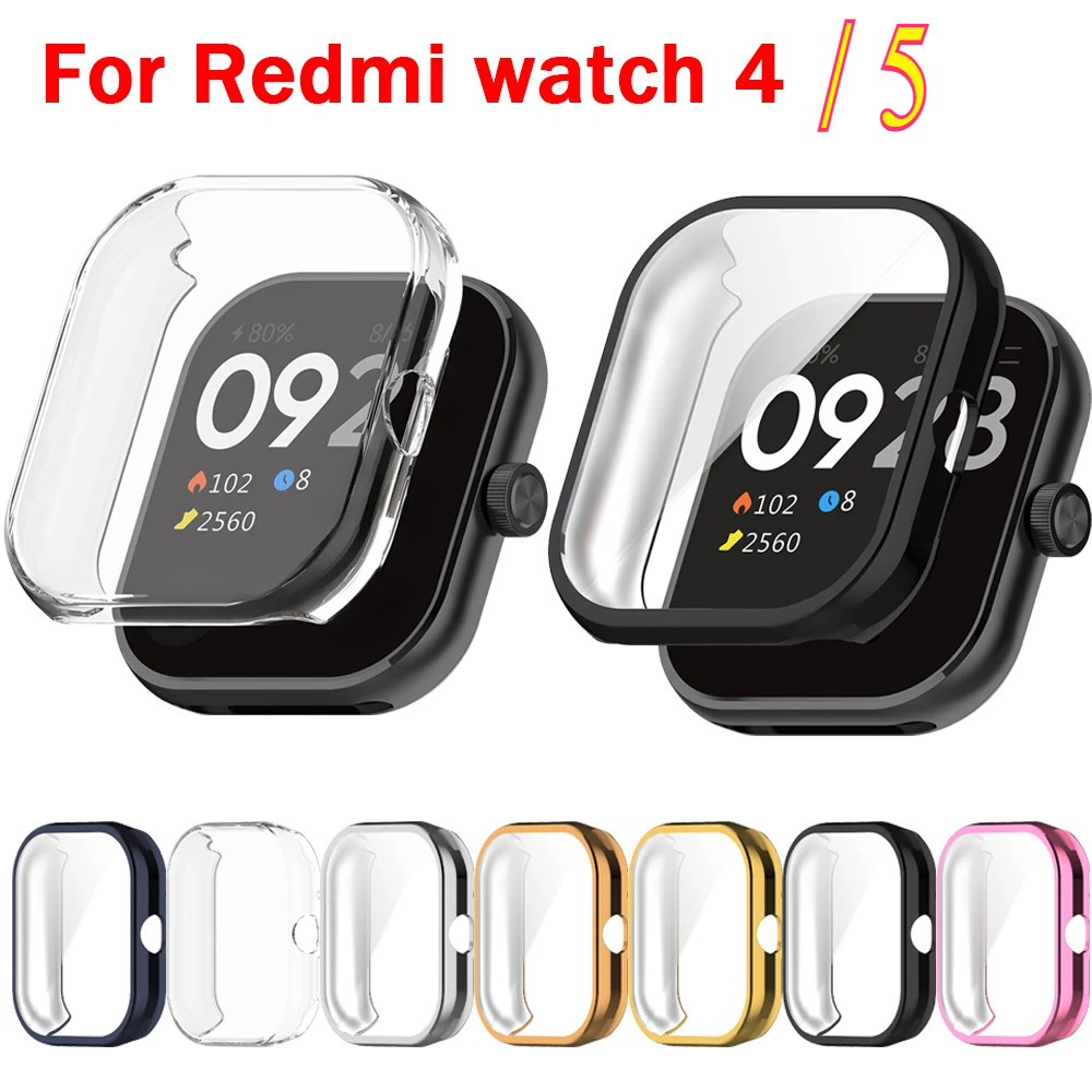 Soft Full Case สําหรับ Redmi Watch 4 5 เคสป้องกันป้องกันหน้าจอบน Red Mi Watch4 5