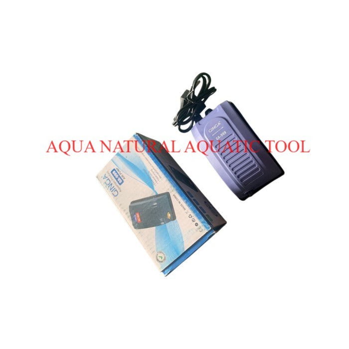 GINGA GA 999 แพ็คเกจปั๊มลมเครื่องเติมอากาศ 1 รู, ปั๊มลมตู้ปลา, ท่อ 1 เมตร, แอร์สโตน 1 ชิ้น, 1 ชิ้น, 