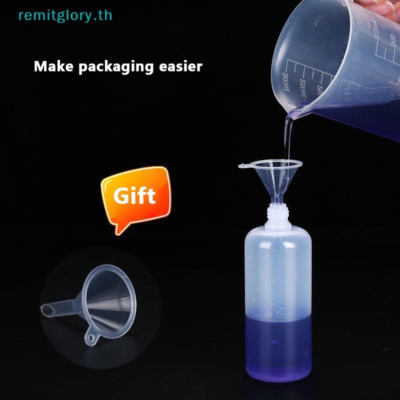 Remitglory 2/5PCS 5ml 10ml 20ml 30ml 50ml 60ml 100ml พลาสติก PE Squeezable Tip Applicator ขวดรีฟิล Dropper พร้อมเข็มเคล็ดลับ Caps สําหรับกาว TH