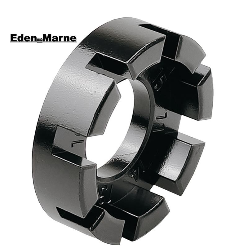 [Eden_Marner]ประแจซี่ลวดจักรยาน 8 Way Groove Bike ตัวปรับขอบล้อ Spanner เครื่องมือซ่อมจักรยานเครื่องมือ Spoke Tool สีดํา