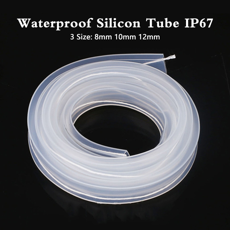 5m 10m หลอดซิลิคอนโปร่งใส Led 8 มม.10 มม.12 มม.IP67 สายยางกันน้ําสําหรับ 5050 3528 5630 ws2801 ws2811 ws2812b ไฟ Led Strip