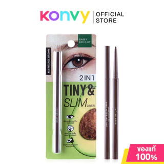Baby Bright 2 in 1 Tiny & Slim Liner 0.1g เบบี้ ไบร์ท อายไลน์เนอร์และอินไลน์เนอร์เนื้อครีมในแท่งเดียว