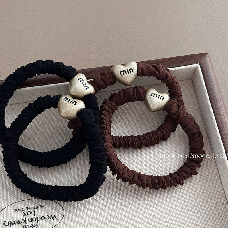 Simple Heart Hair Tie ยางรัดผมหญิง