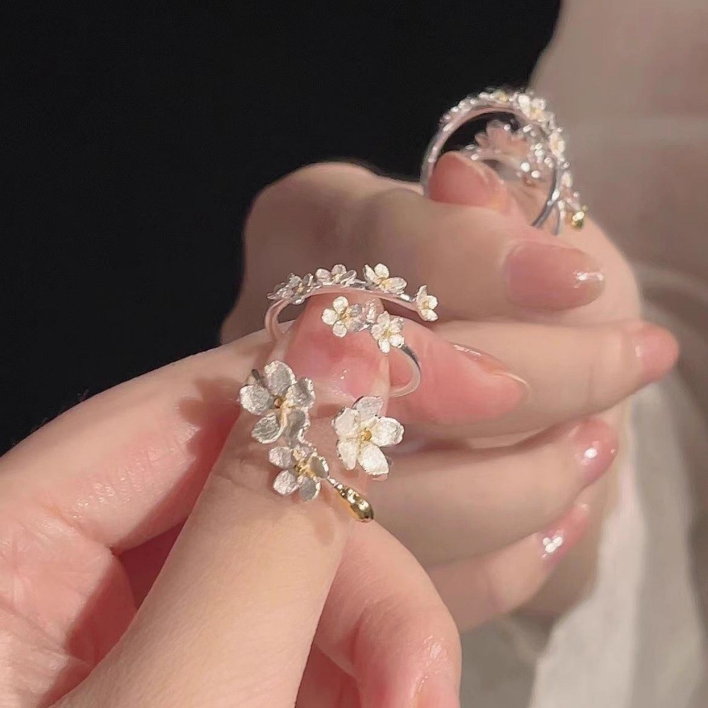 ประณีต 3D Camellia ดอกไม้แหวนชุดเหมาะสําหรับเพื่อนที่ดีที่สุด Featuring High-End สไตล์ปรับออกแบบที่สมบูรณ์แบบแหวนคู่ของขวัญ - รูปที่ 3