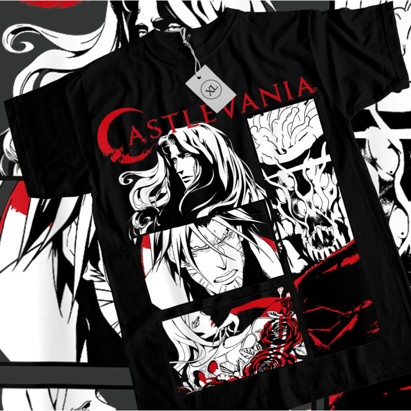 Castlevania Symphony of the Night เสื้อยืด Unisex ใหม่ เกมชั้นนํา vidio