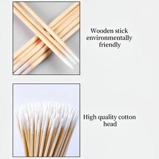 Microblading Cotton Swab Double Pointed Tip Swabs อเนกประสงค์ Precision Tipped ไม้ Sticks สําหรับขนตา Make up Tattoo อุปกรณ์ถาวร