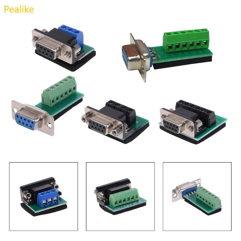 Pealike D-SUB 9PIN ชายหญิง COM RS232 ถึง RS485 Converter Board Terminal Block