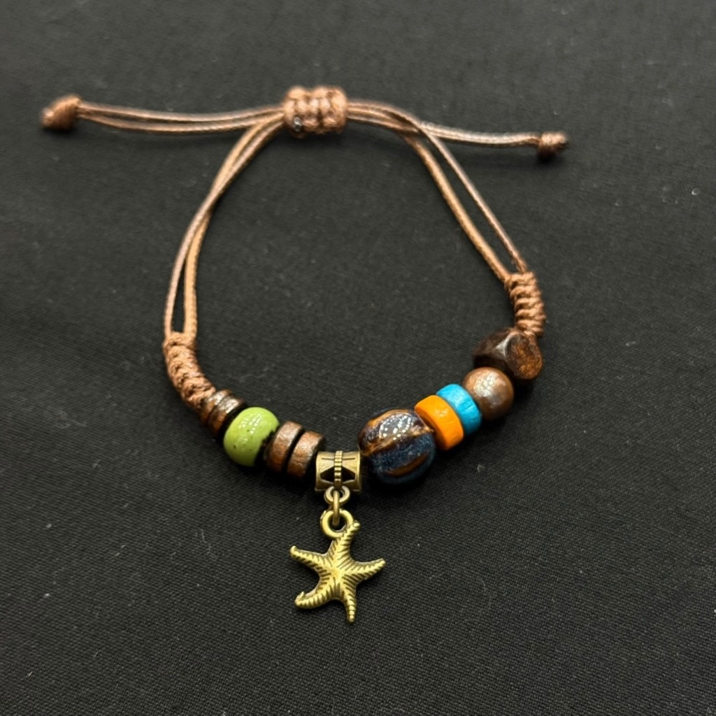 สร้อยข้อมือเครื่องประดับ ดอกไม้แห้งธรรมชาติ ลูกปัดนําโชค ดาวห้าแฉก สไตล์ชนเผ่า เส้นละ12บาท พร้อมส่ง - รูปที่ 5