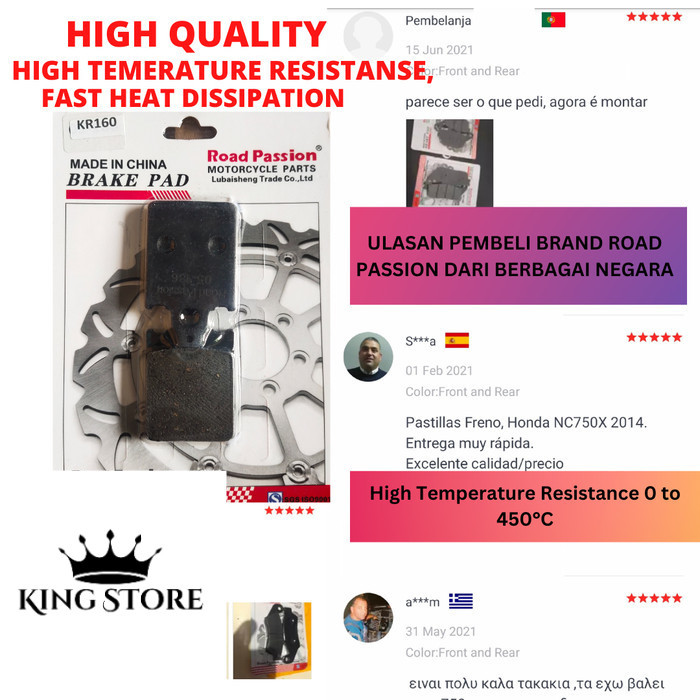 ผ้าเบรคหน้าสําหรับ Vespa PX 125 PX 150 PX 200 PX ใหม่คุณภาพสูง