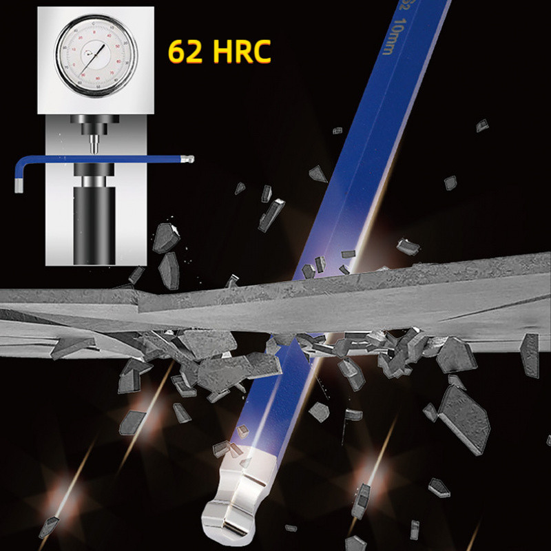 INT ชุดดอกไขควงหกเหลี่ยม Torx หลากสี 9 ชิ้น ชุดประแจอัลเลน สีรุ้ง ทำจากเหล็ก CrMoV ชุบโครเมียมแข็ง CRV คุณภาพสูง 62 HRC - รูปที่ 3