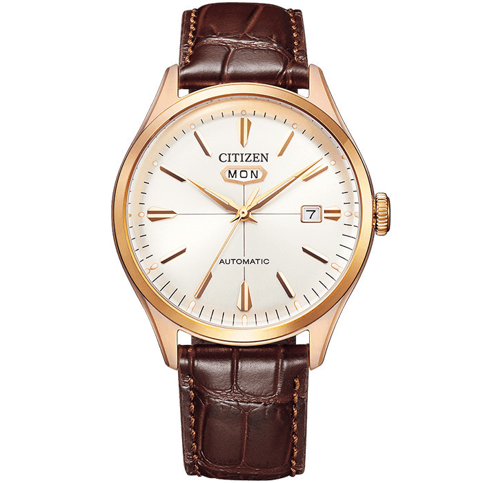 [Authentic★Direct from Japan] CITIZEN NH8393-05A Unused RECORD LABEL Automatic Crystal glass Gold Men Wrist watch นาฬิกาข้อมือ