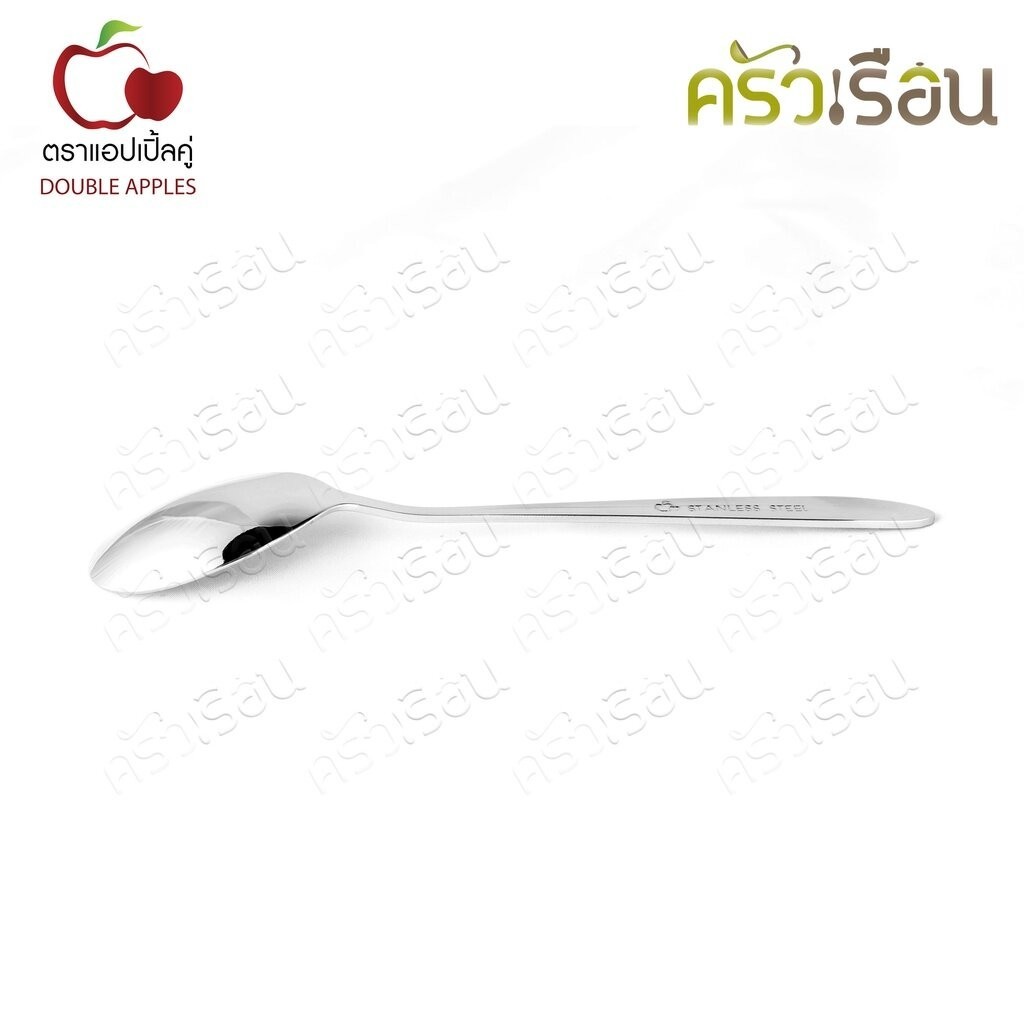 Double Apples ช้อนเกาหลี ลายเรียบ กลาง 18.9 x 3.8 ซม. รูปที่ 4