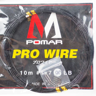 สายสลิง MPOMAR PRO WIRE สีดำ/สีขาว 10 เมตร จากญี่ปุ่น By. MPOMAR - สายเอ็นตกปลา