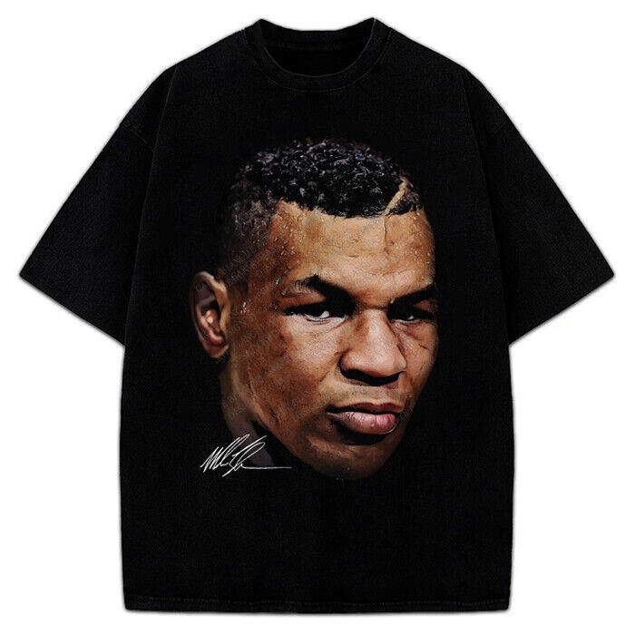 เสื้อยืด Mike Tyson Young Mike Tyson Portrait เสื้อยืดกราฟิกแบบกําหนดเอง